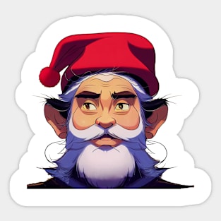 funny mouse santa claus christmas Sticker